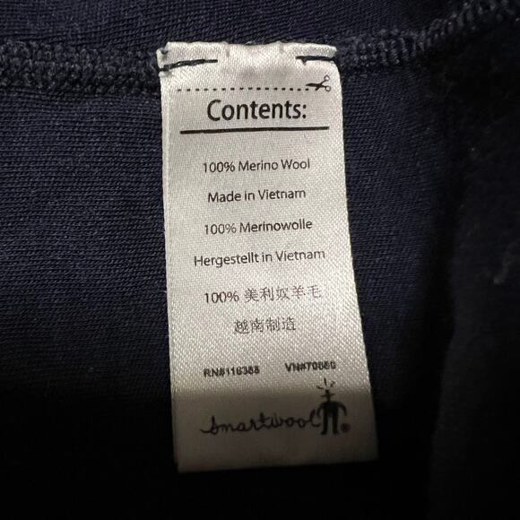 Smartwool Shirt Mens Medium Blue Merino Wool Quarter Zip Base Layer *** - Picture 9 of 10